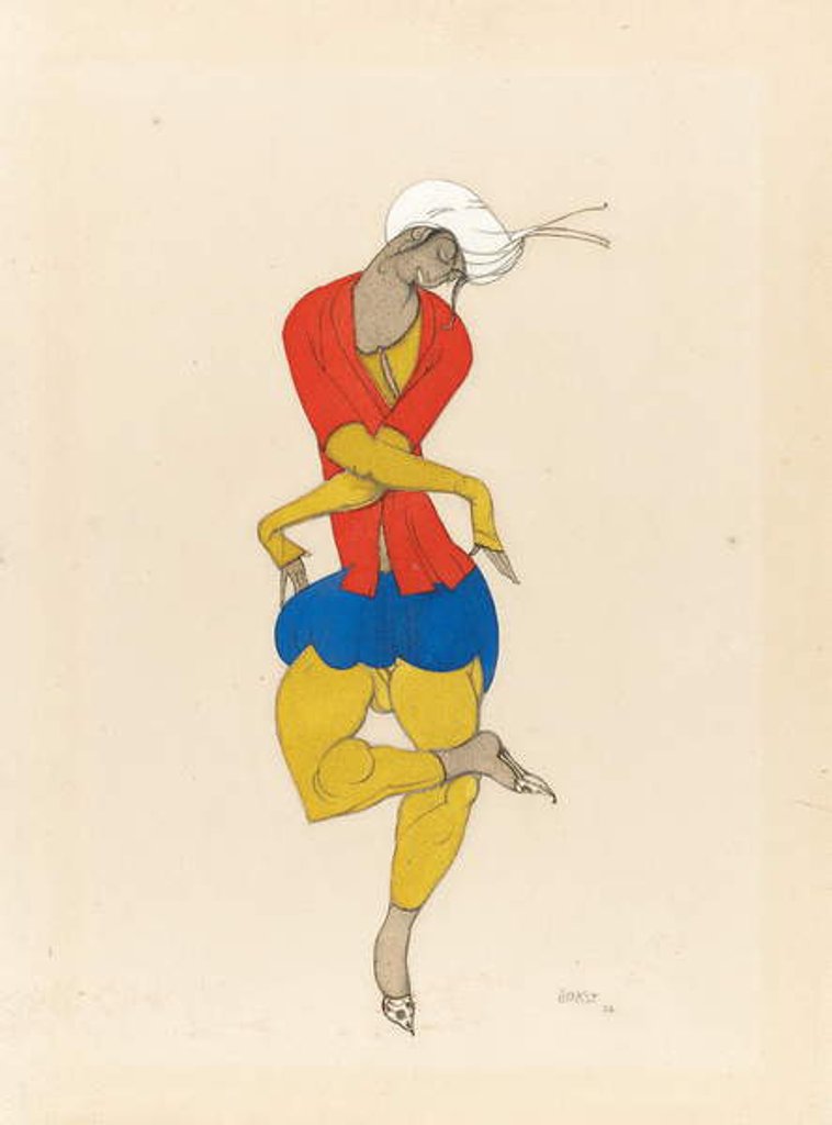 Detail of Maria Kuznetsova, costume design for 'L'Adoration', 1922 by Leon Bakst