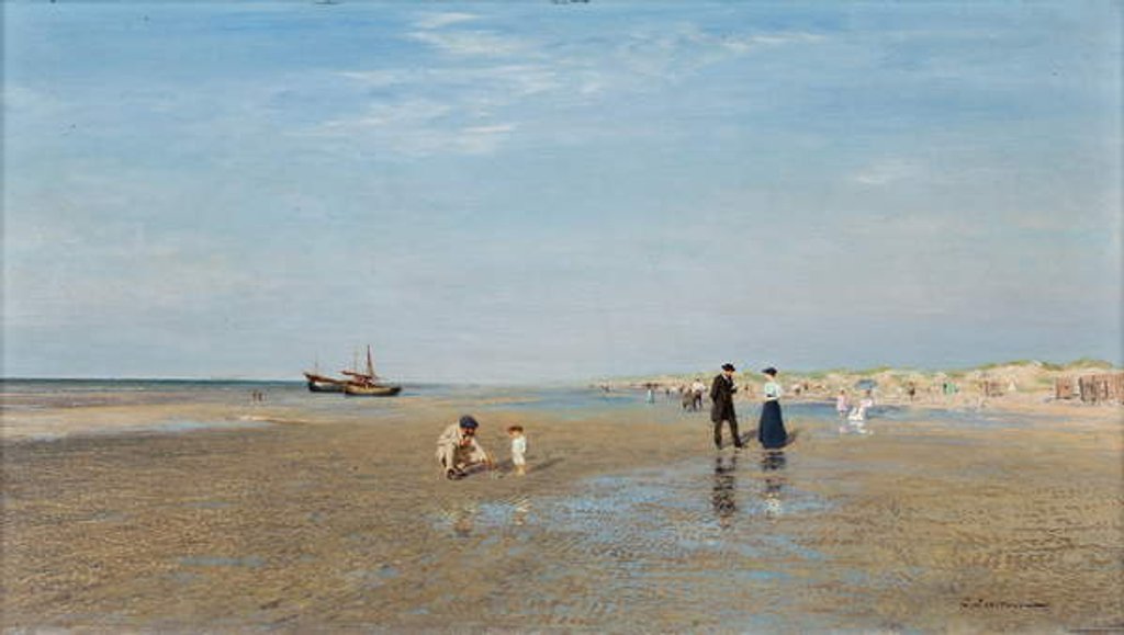 Detail of At the Beach; Sur la plage by Ivan Pavlovich Pokhitonov