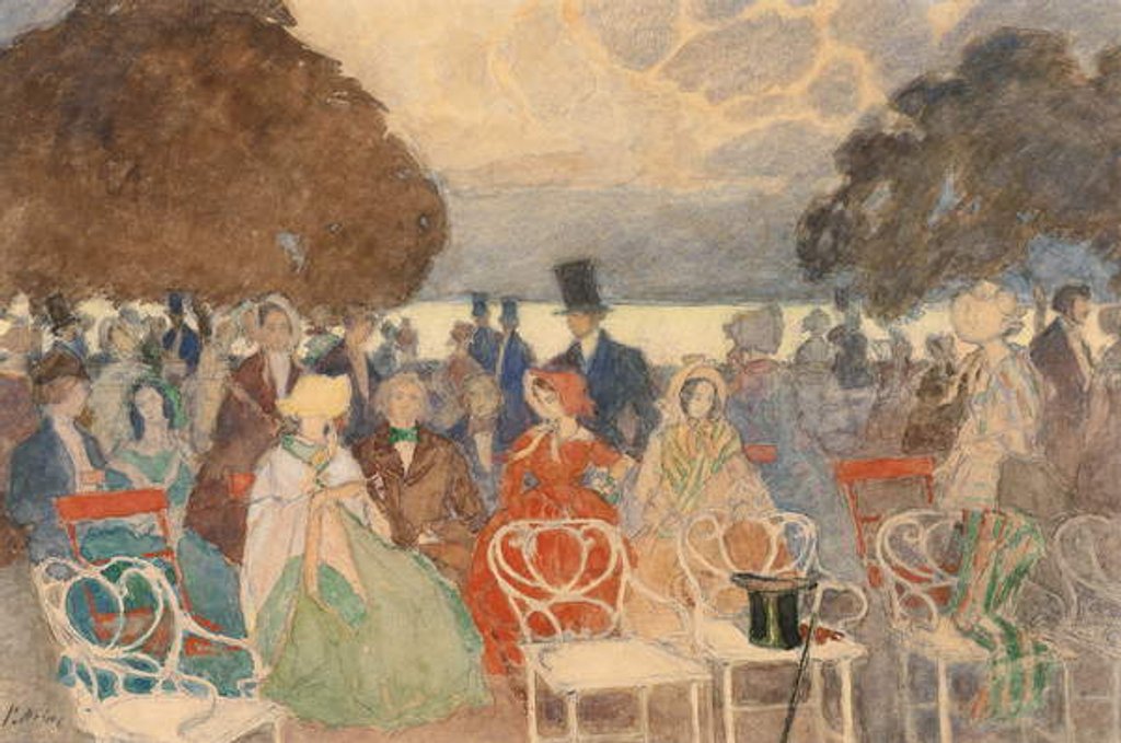 Detail of A Garden Party by Peter Alexandrovich Nilus