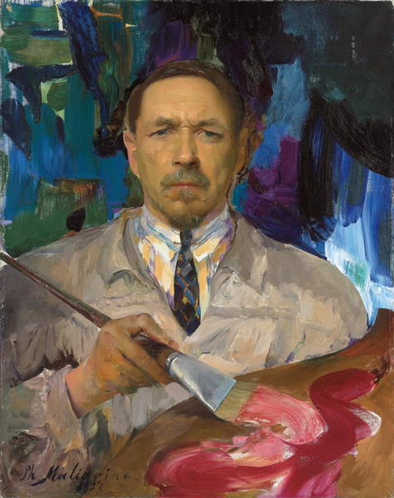 Detail of Self Portrait, 1927 by Filipp Andreevich Maliavin