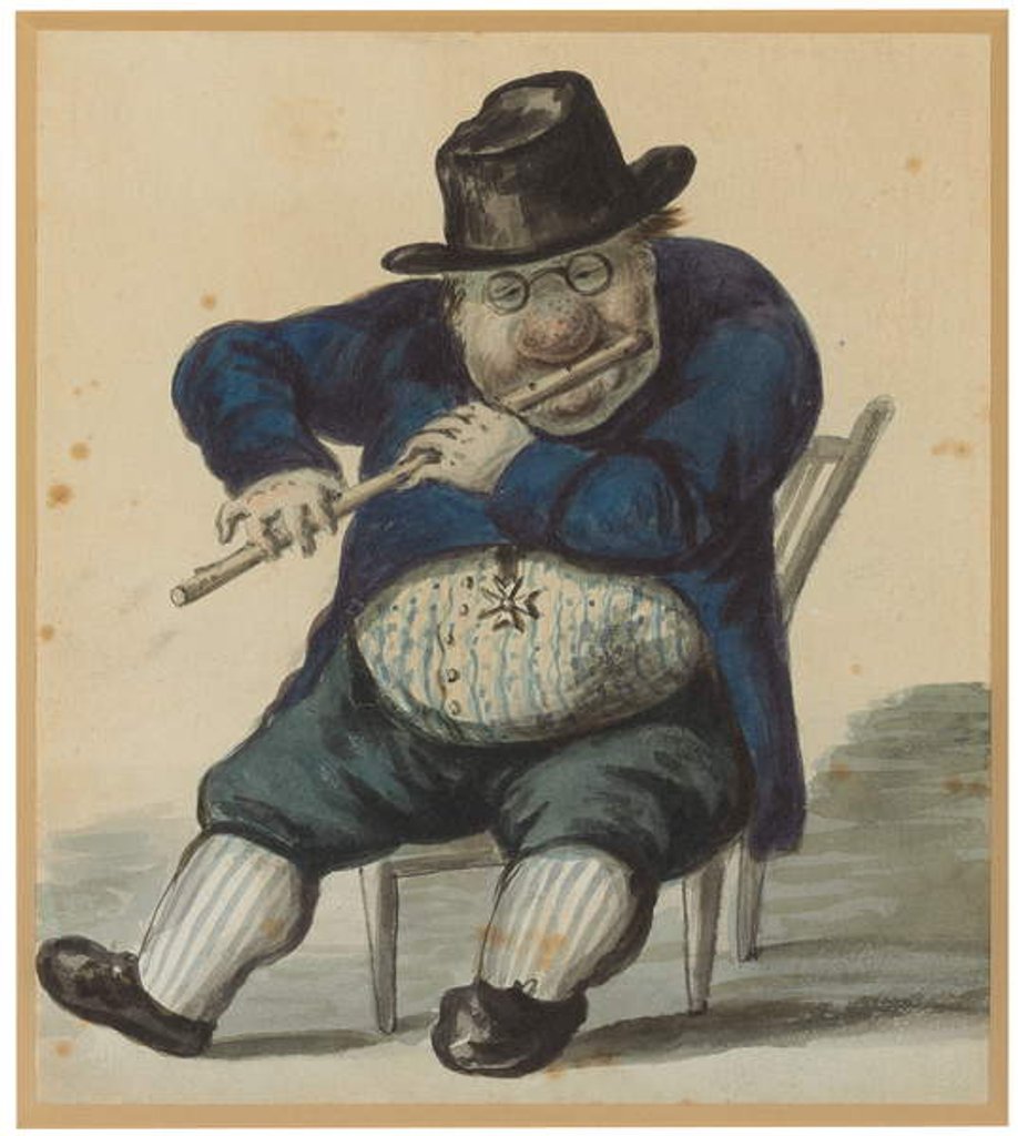 Detail of Giacomo Quarenghi, Wearing the Order of the Knights of Malta and Playing the Flute, by Alexander (1777-1832) Orlowski