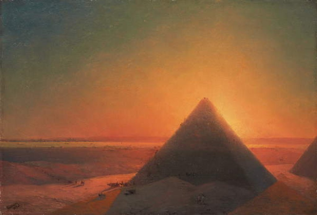 Detail of The Great Pyramid at Giza, 1878 by Ivan Konstantinovich Aivazovsky