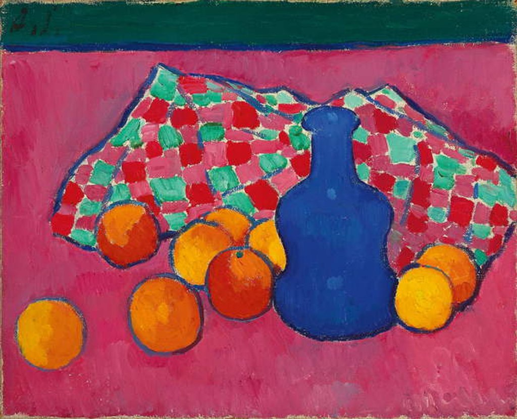 Detail of Blue Vase with Oranges, 1907 by Alexej von Jawlensky