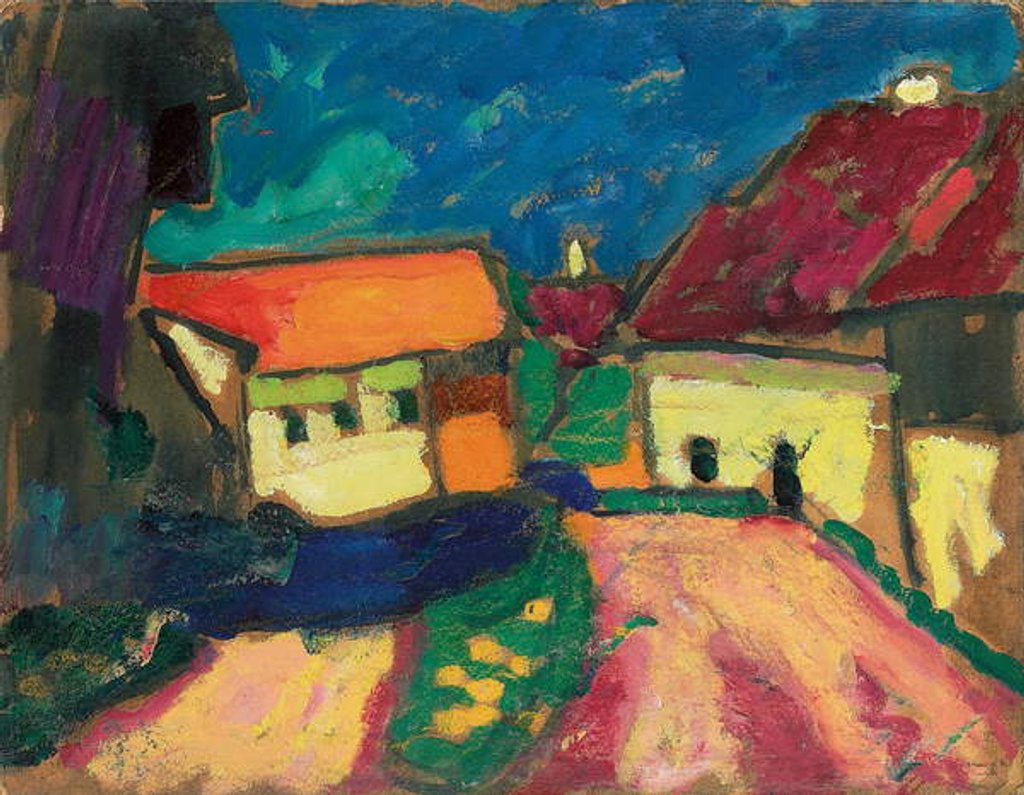 Detail of Landscape Study, Village Road, c. 1908 by Alexej von Jawlensky