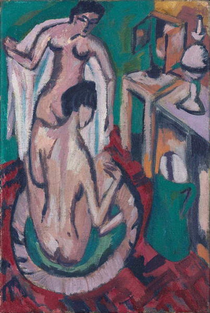 Detail of Two Nudes in a Shallow Tub, c. 1912/1913-1920 by Ernst Ludwig Kirchner