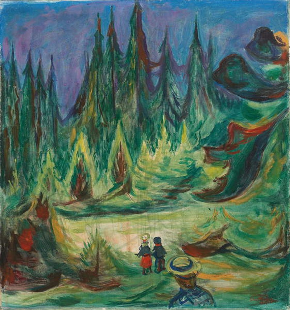 Detail of The Fairytale Forest, 1927-1929 by Edvard Munch