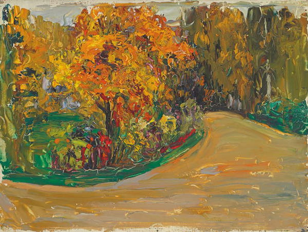 Detail of Park in Autumn, 1903 by Wassily Kandinsky