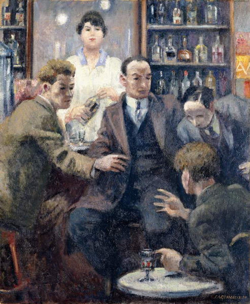 Detail of Discussion in a Bar, 1932 by Emil Cardinaux