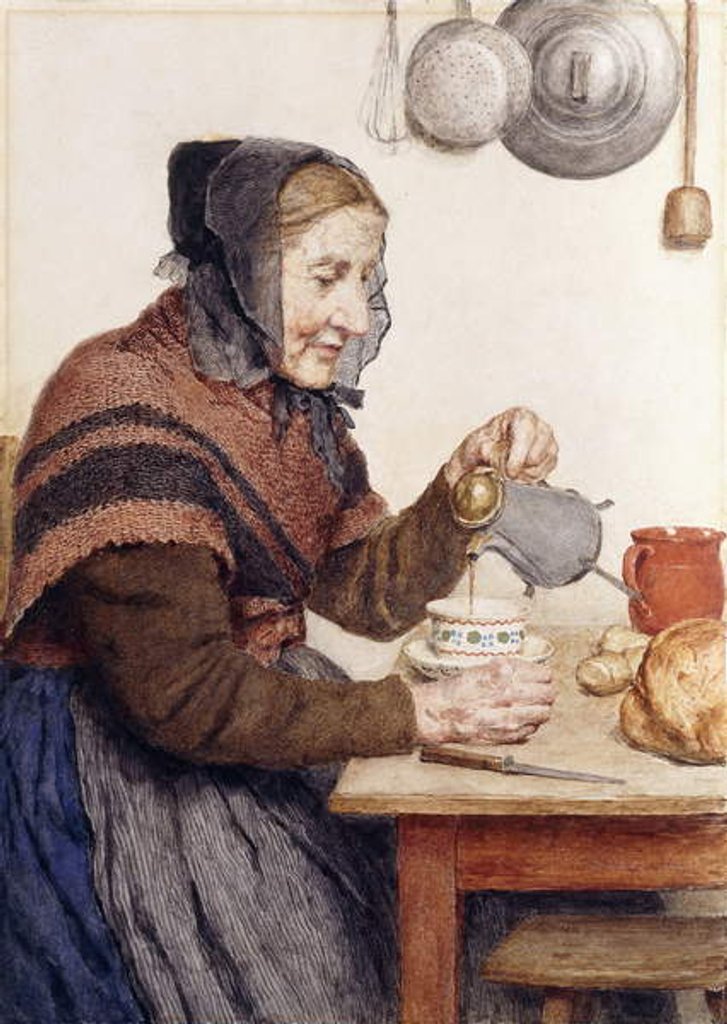 Detail of Grandmother with Coffee, 1904 by Albert Anker