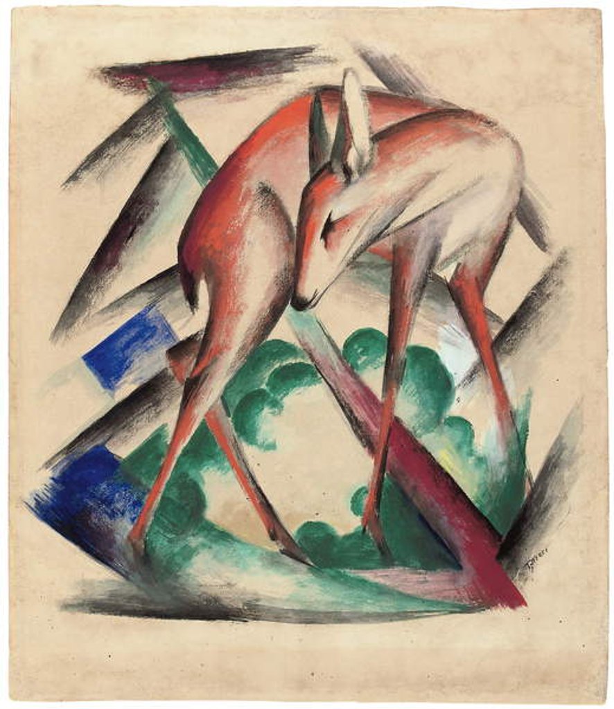 Detail of Deer, 1912 by Franz Marc
