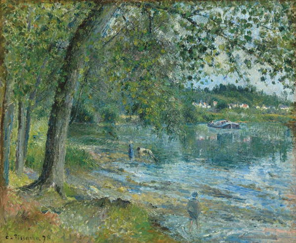 Detail of Banks of the Oise at Auvers-sur-Oise, 1878 by Camille Pissarro