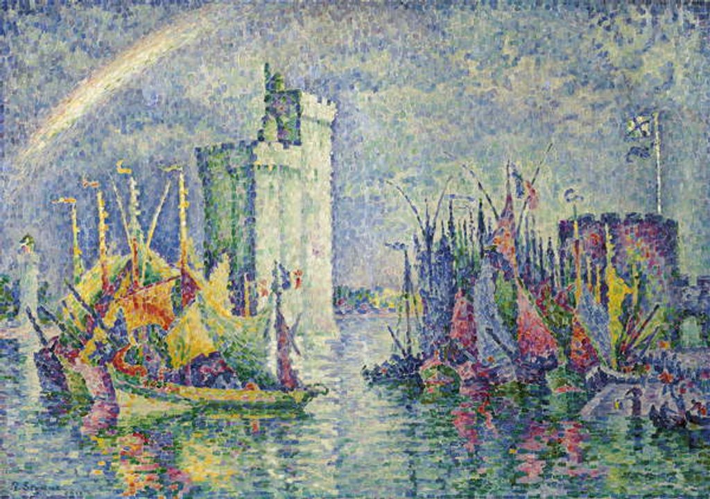 Detail of Rainbow at the Port of La Rochelle; Arc-en-ciel, La Rochelle, le Port, 1912 by Paul Signac