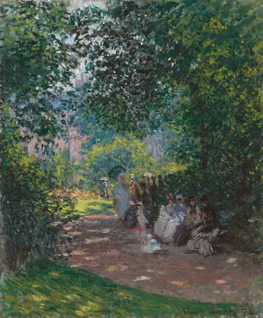 Detail of In Monceau Park, 1878 by Claude Monet