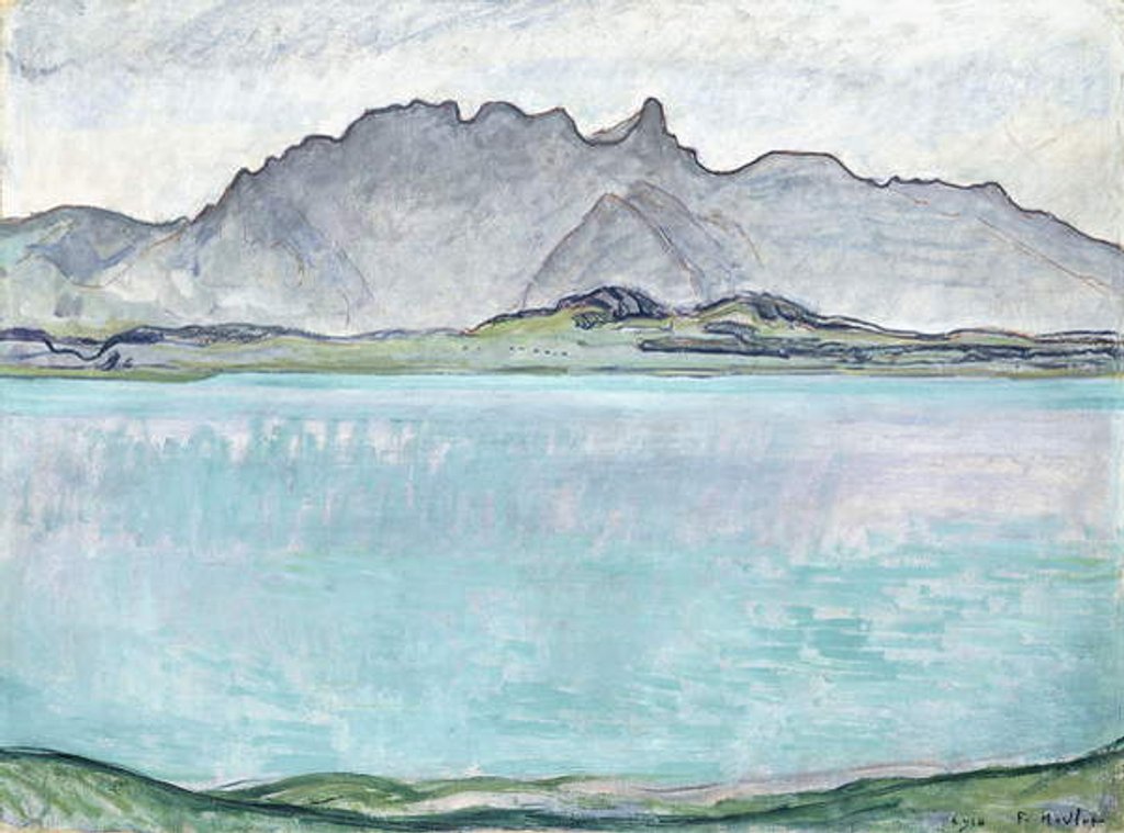 Detail of Thunersee with the Stockhorn Mountains, 1910 by Ferdinand Hodler