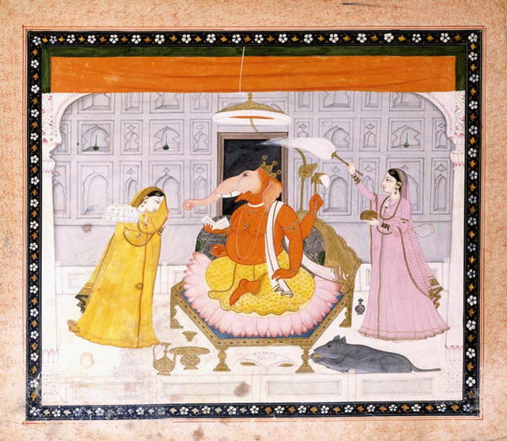 Detail of The Worship of Ganesh, c.1790 by Giulio Carlini