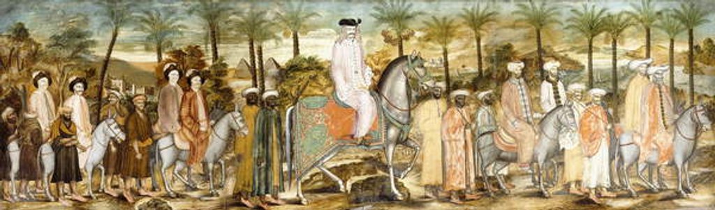 Detail of European Gentlemen in Procession of Orientals, c.1720 by Ottoman School