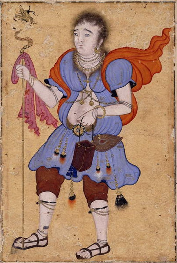 Detail of A Pilgrim, c.1570 by Mughal School