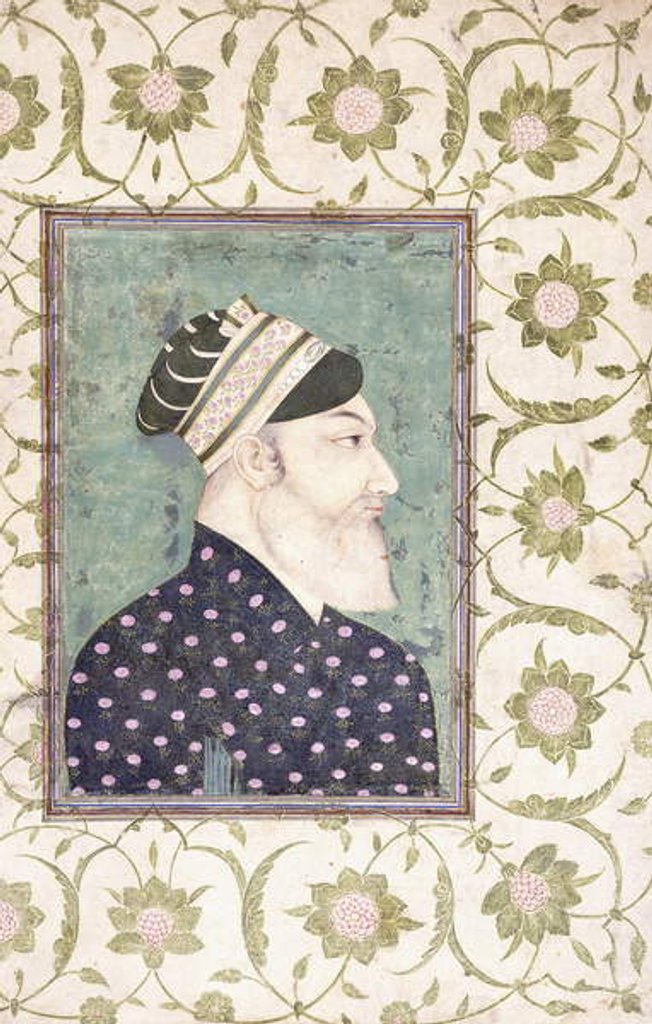 Detail of Portrait of a Noble, 18th century by Deccani School