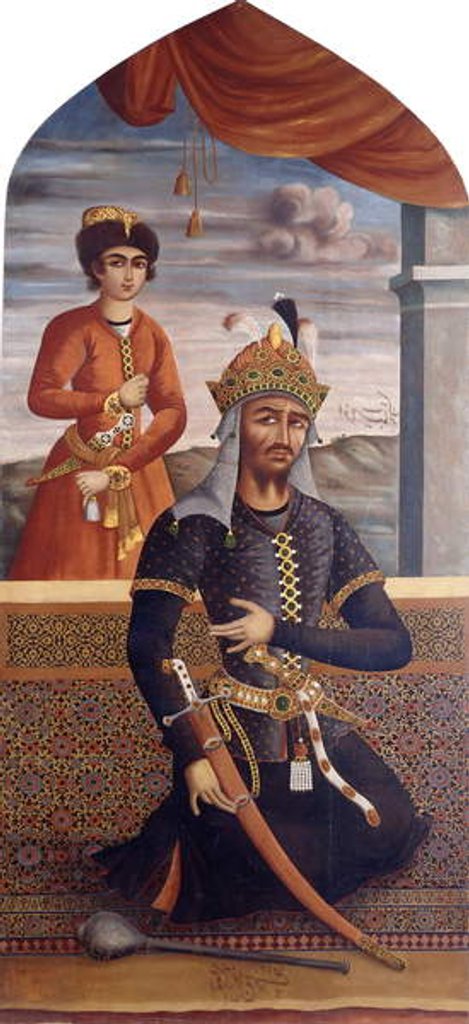 Detail of Portrait of Afrasiyab, King of Turan, c.1803-4 by Mihr'Ali Mihr'Ali