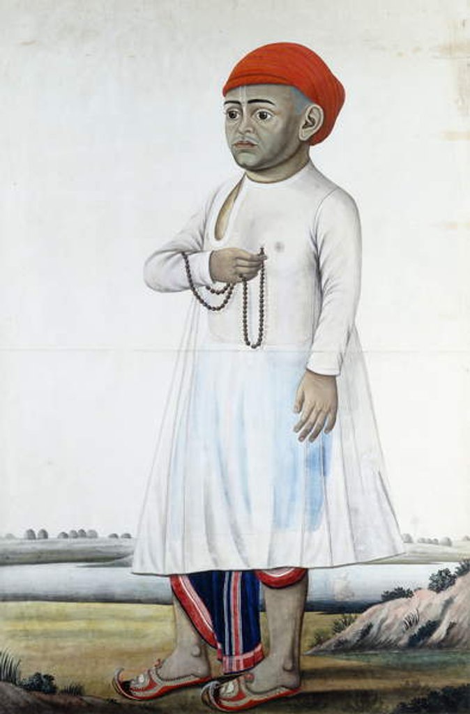 Detail of Portrait of a Notable, c.1780-1790 by Indian School