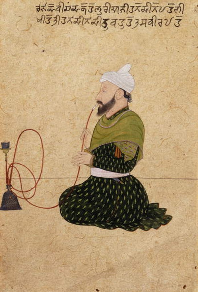 Detail of Portrait of Raja Devi Chand of Kahlur, c.1745-1750 by Nainsukh