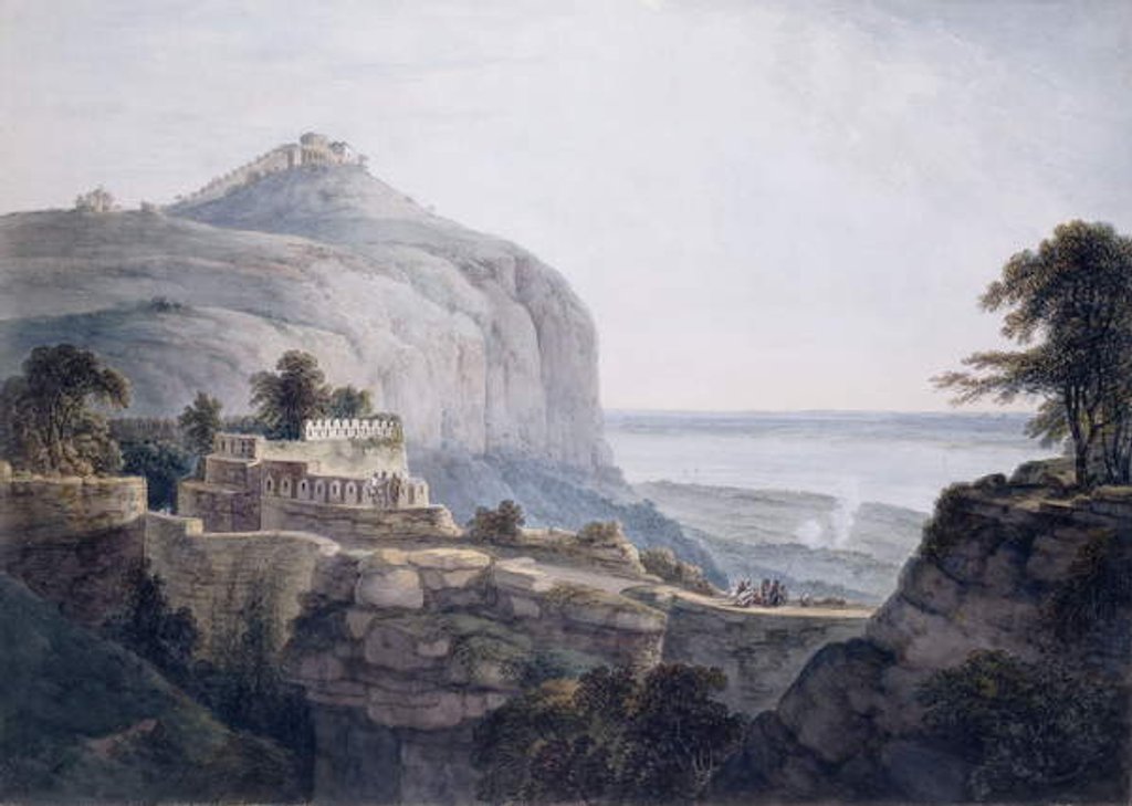 Detail of The North West View of Rohtasgarh, Bihar, by Thomas & William (1769-1837) Daniell