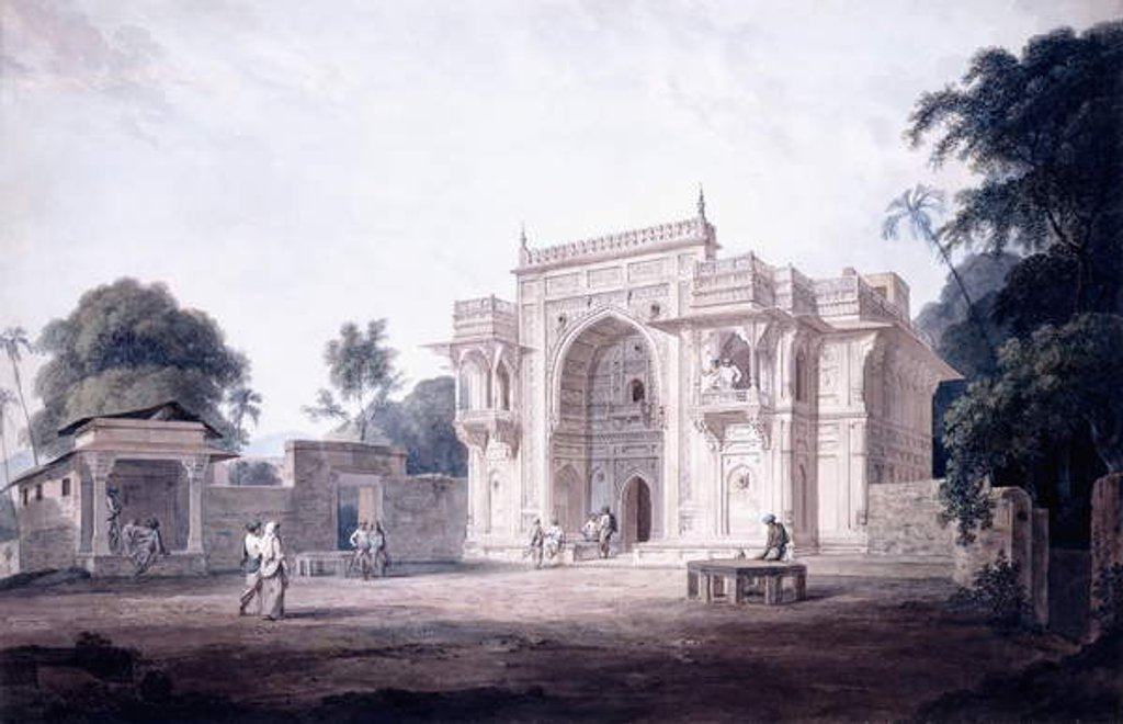 Detail of A Gate Leading to a Mosque, Chunargarh, Uttar Pradesh, c. 1789-90 by Thomas & William Daniell