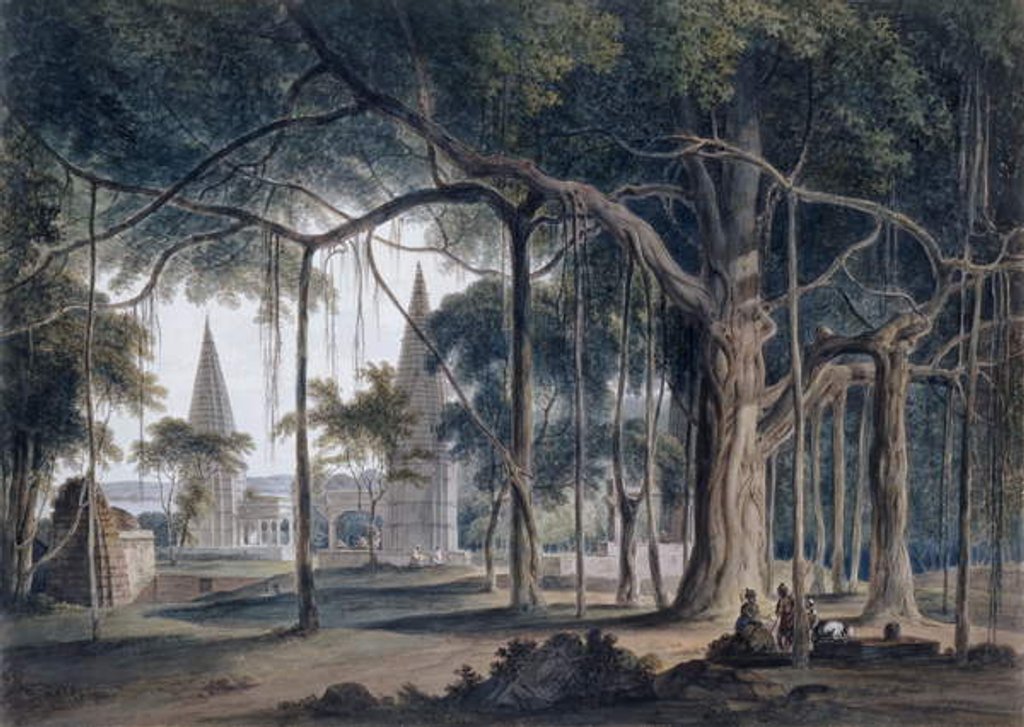 Detail of Hindu Temples at Agori, Uttar Pradesh by Thomas & William Daniell