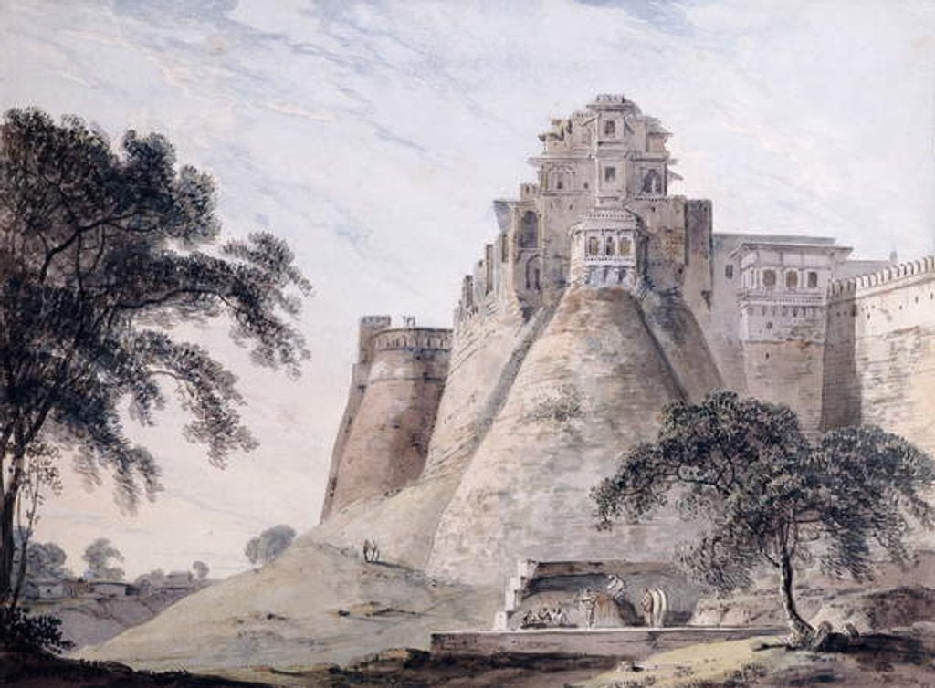 Detail of View of the Fort, Jaunpur, Uttar Pradesh by Thomas & William Daniell