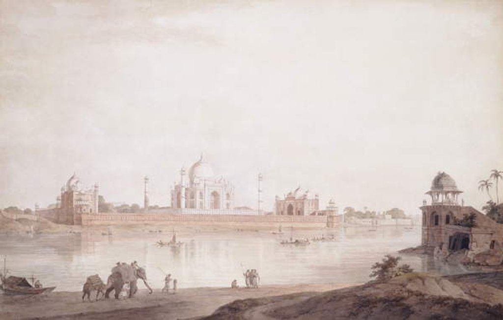 Detail of The Taj Mahal, Agra, Uttar Pradesh, 1789 by Thomas & William (1769-1837) Daniell