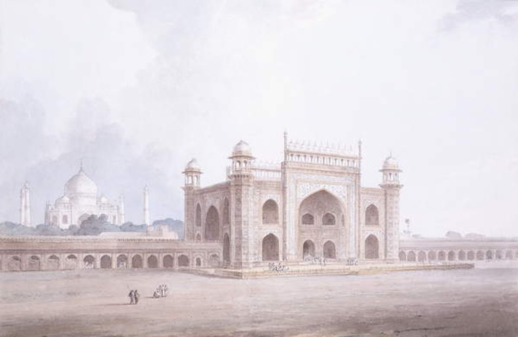 Detail of The Gateway of the Taj Mahal, Agra, Uttar Pradesh by Thomas & William Daniell