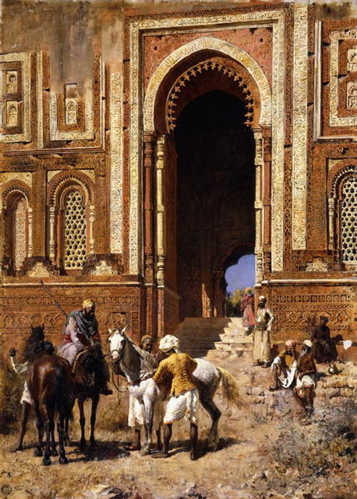 Detail of The Gateway of Alah-ou-din, Old Delhi, late 19th century by Edwin Lord Weeks
