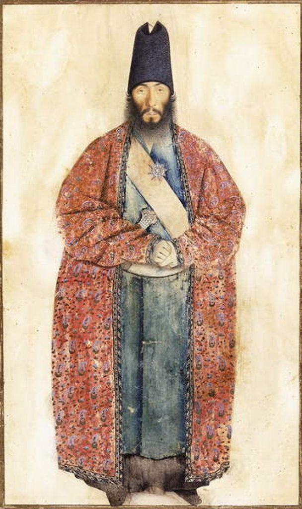 Detail of Portrait of the Late Sam Khan Ilkhani, 19th century by Persian School