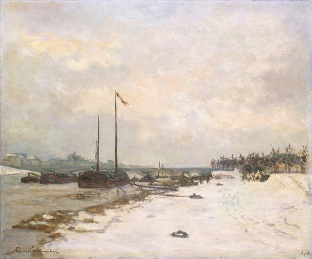 Detail of The Quay of the Seine in the Environs of Paris; Quais de la Seine aux environs de Paris, 1873 by Jean Baptiste Armand Guillaumin