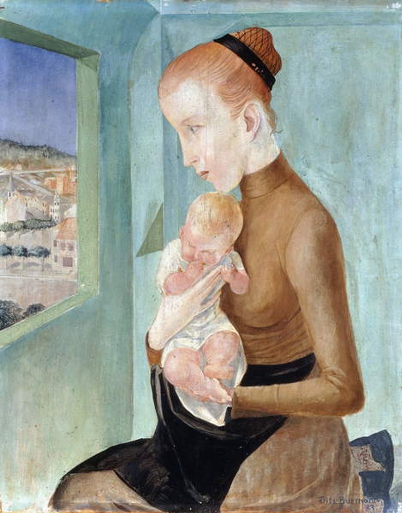 Detail of Mother and Child; Mutter und Kind, 1923 by Fritz Burmann