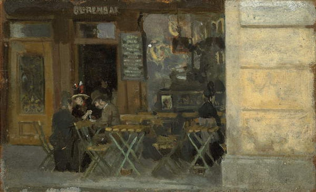 Detail of Cafe in Dieppe, c. 1884-5 by Walter Richard Sickert