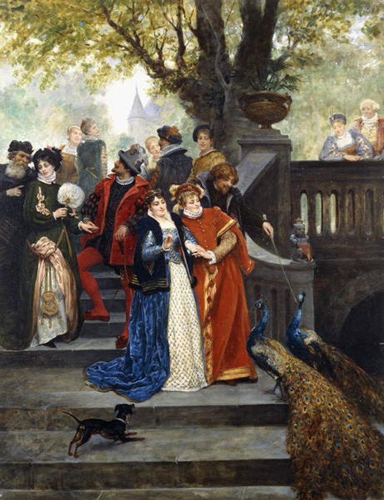 Detail of In the Park by Jules Arsene Garnier