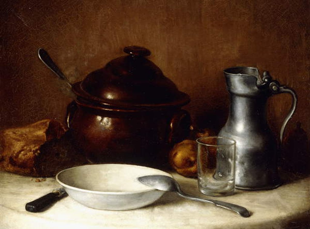 Detail of Before the Meal; Avant le Repas by Francois Millet