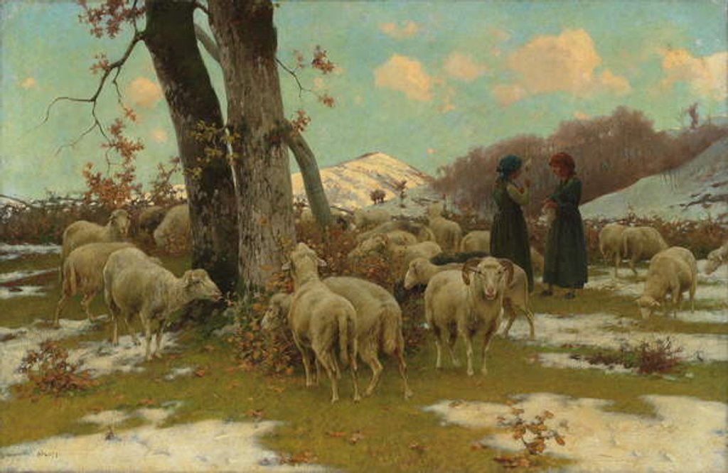 Detail of The First Snow; La prima neve, by Stefano Bruzzi