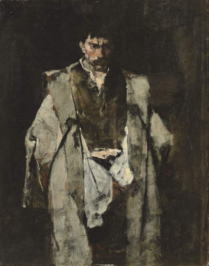 Detail of Tramp at Night; Un Vagabond de nuit, by Mihaly Munkacsy