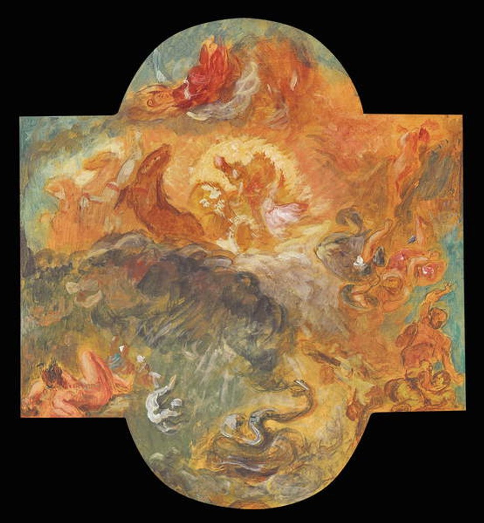 Detail of Apollo Slays Python, 1850 by Ferdinand Victor Eugene Delacroix