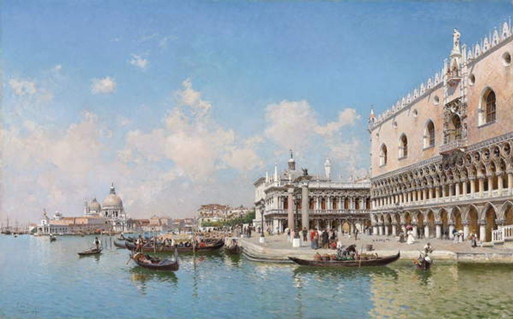 Detail of The Doge's Palace and Santa Maria della Salute, 1896 by Federico del Campo