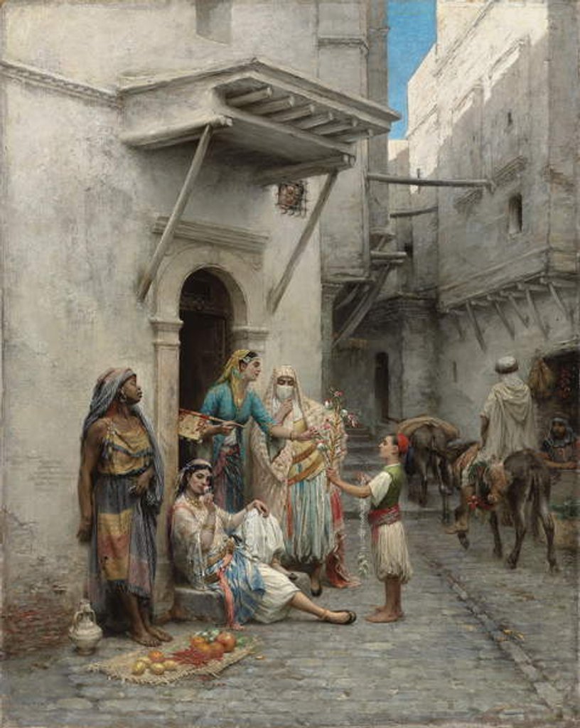 Detail of The Young Flower Seller by Pierre Outin