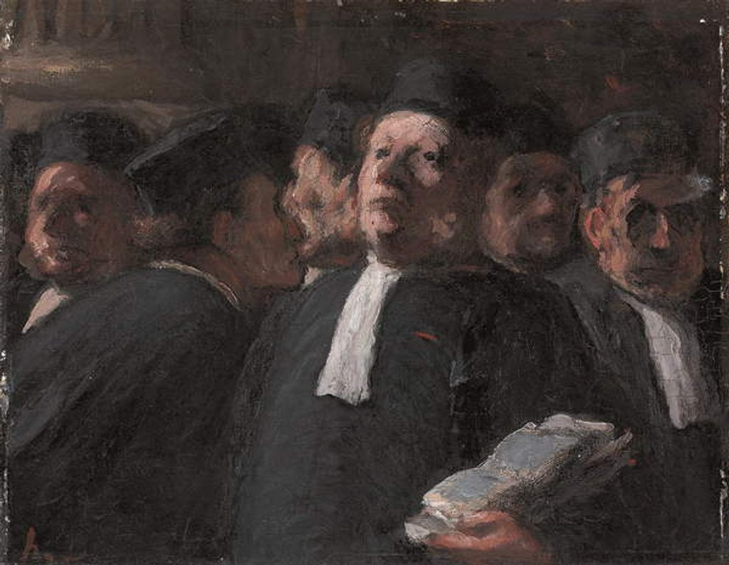 Detail of La Salle des Pas-perdus au Palais de Justice, by Honore Daumier