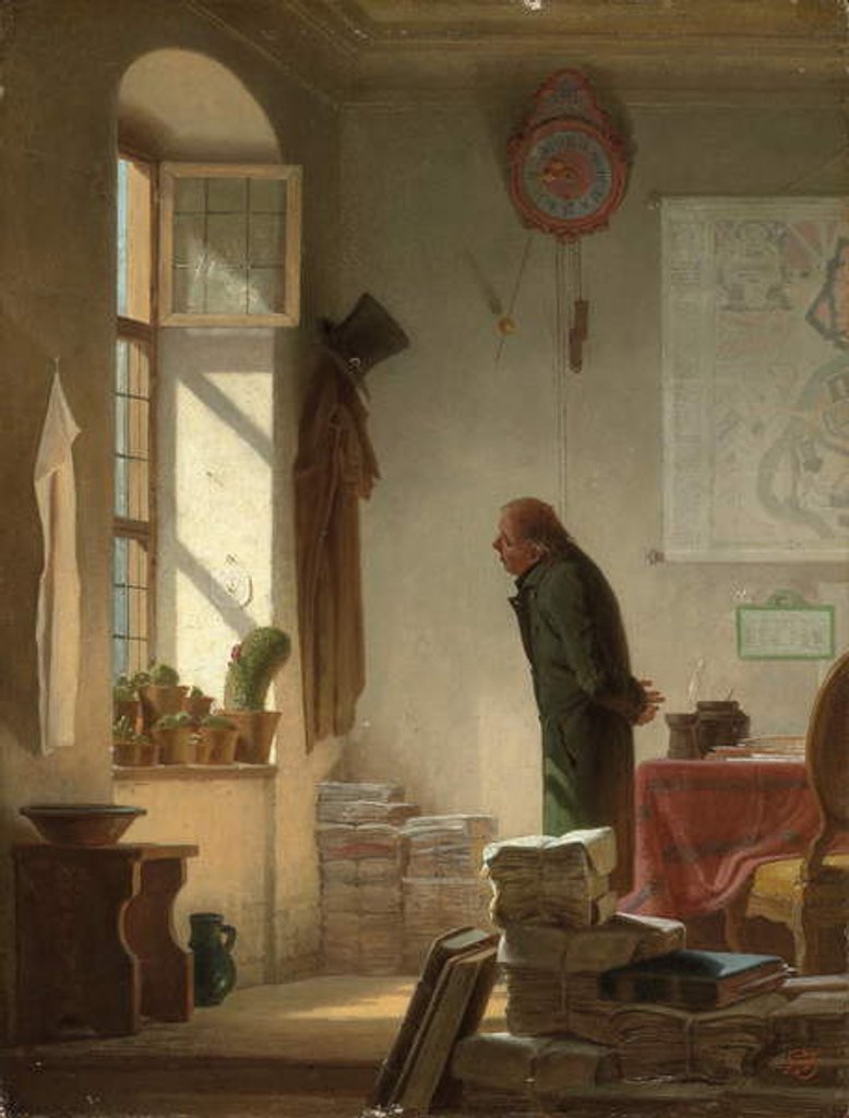 Detail of The Cactus Lover; Der Kaktusliebhaber, c.1860 by Carl Spitzweg