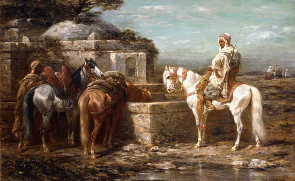 Detail of At the Well, 19th century by Adolf Schreyer