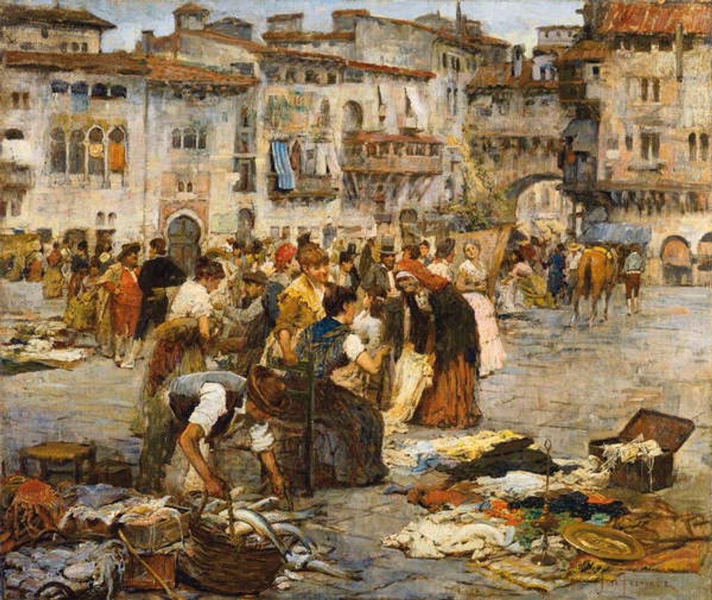 Detail of A Market in Granada by Jose Fernandez Alvarado