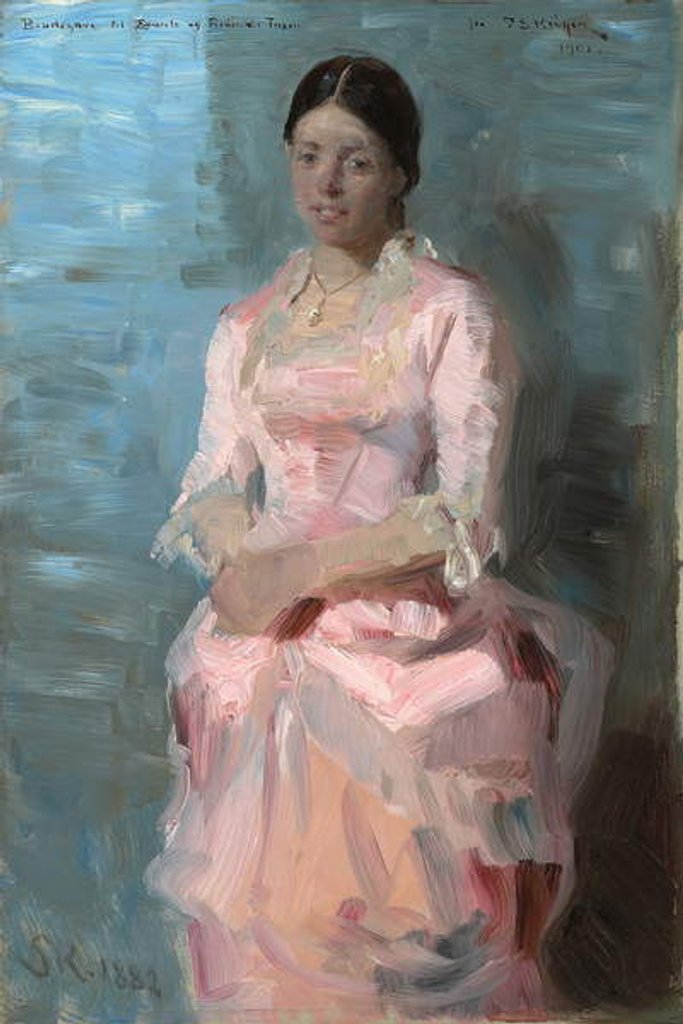 Detail of Portrait of Frederikke Tuxen, 1882 by Peder Severin Kroyer