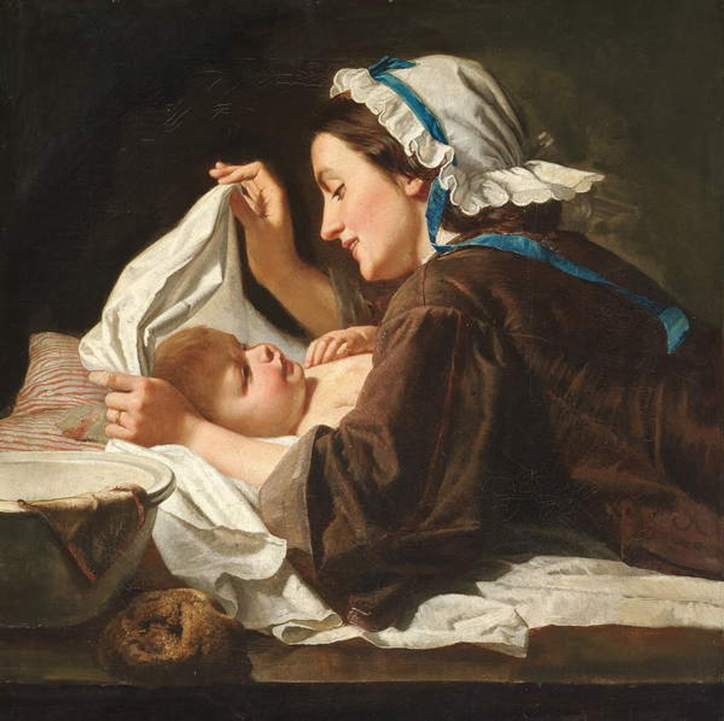 Detail of Mother and Child, 1833 by Peter Fendi