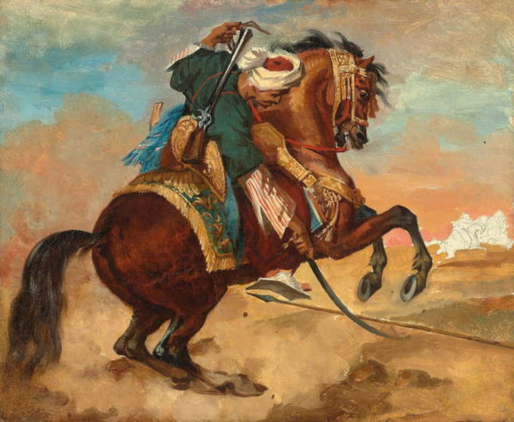 Detail of Turk Mounted on Chestnut Coloured Horse, c. 1810 by Theodore Gericault